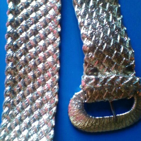 Vintage 70's Belt Gold Belt Fashion Retro - Picture 8 of 9